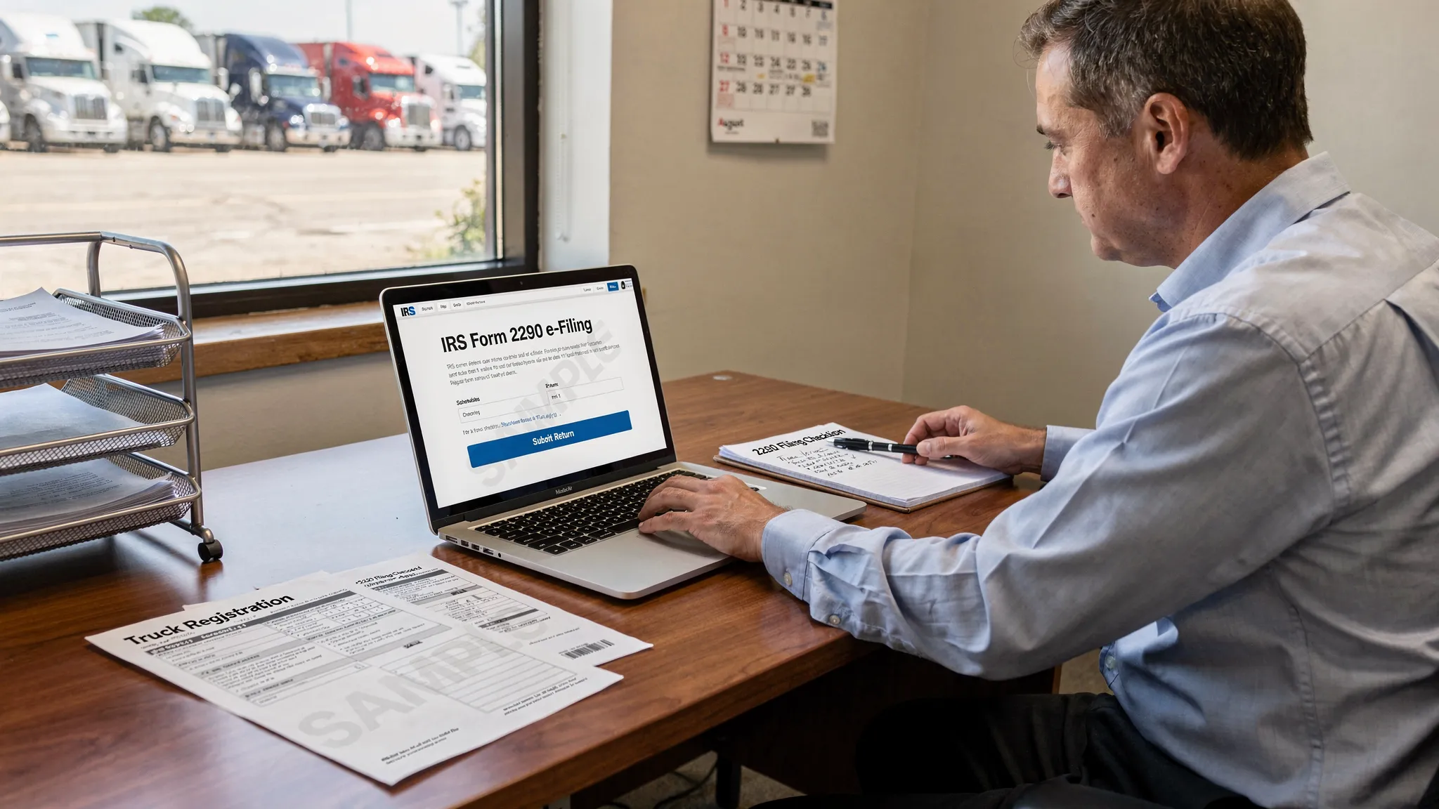How Do You File Taxes for a Trucking Company Easily with Simple Form 2290? - Main Image