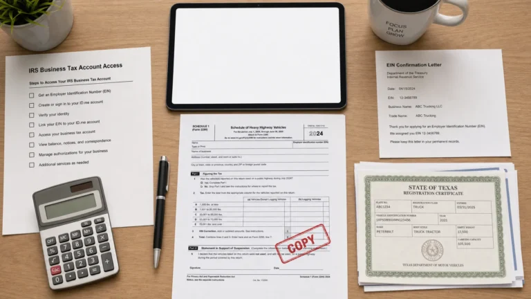 IRS Business Portal Guide for Truck Owners - Main Image