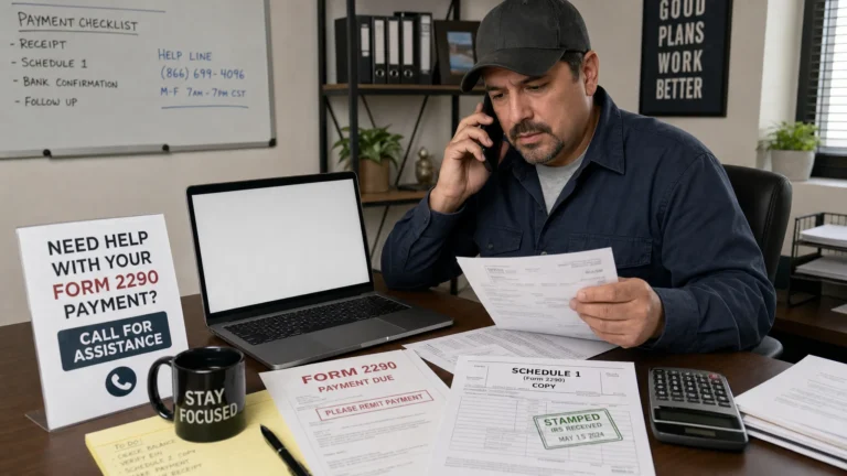 IRS Payment Customer Service Number for 2290 Filers - Main Image